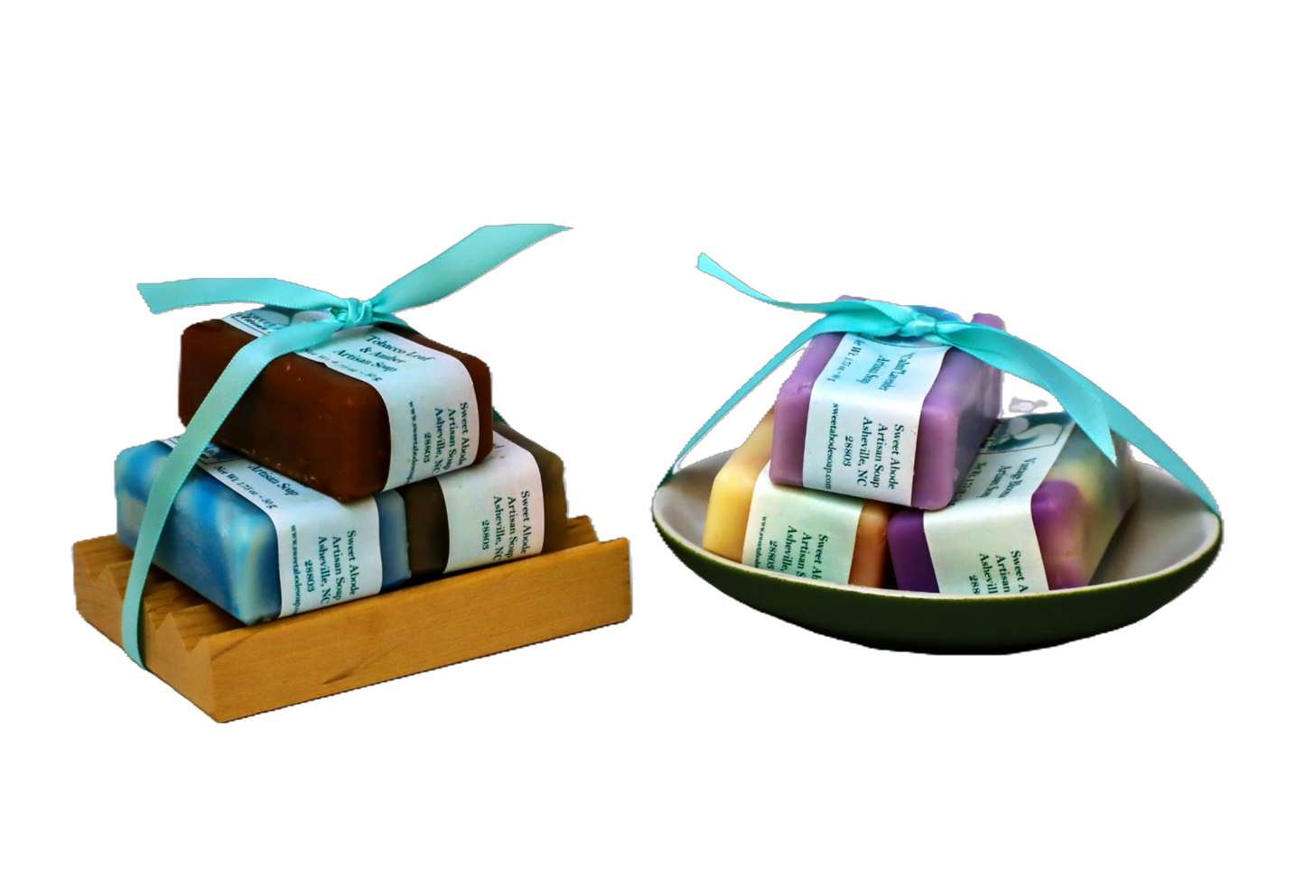 Soap Dish with 3 guest soaps